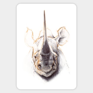 Sketchy Rhino Head Sticker